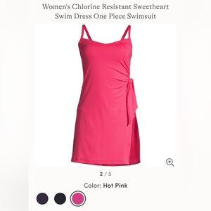 Lands End Sweetheart Swim Dress, Sz 16 NWT